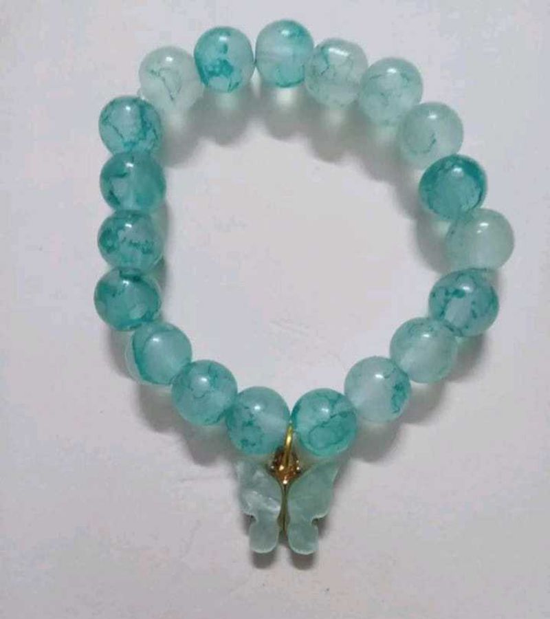 MARBLE BEADS BRACELET With CHARM