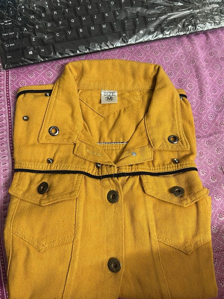 Mustard Denim Jacket - Size M