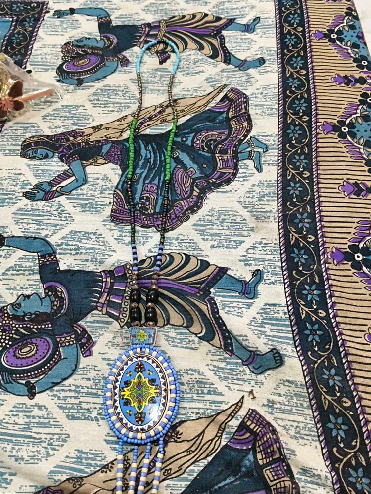 Boho Beaded Pendant Necklace