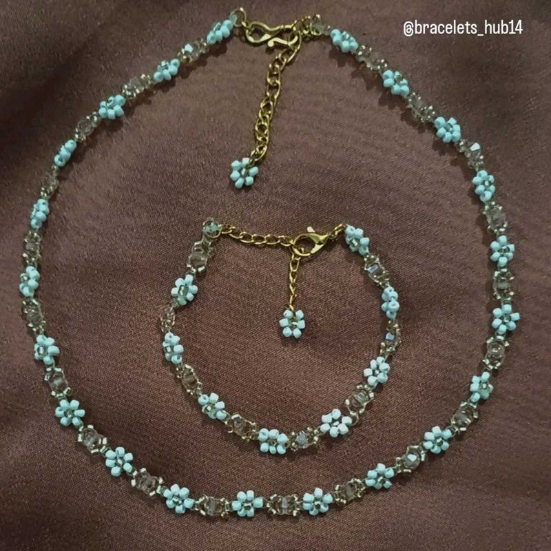 Floral Beaded Jewelry Set