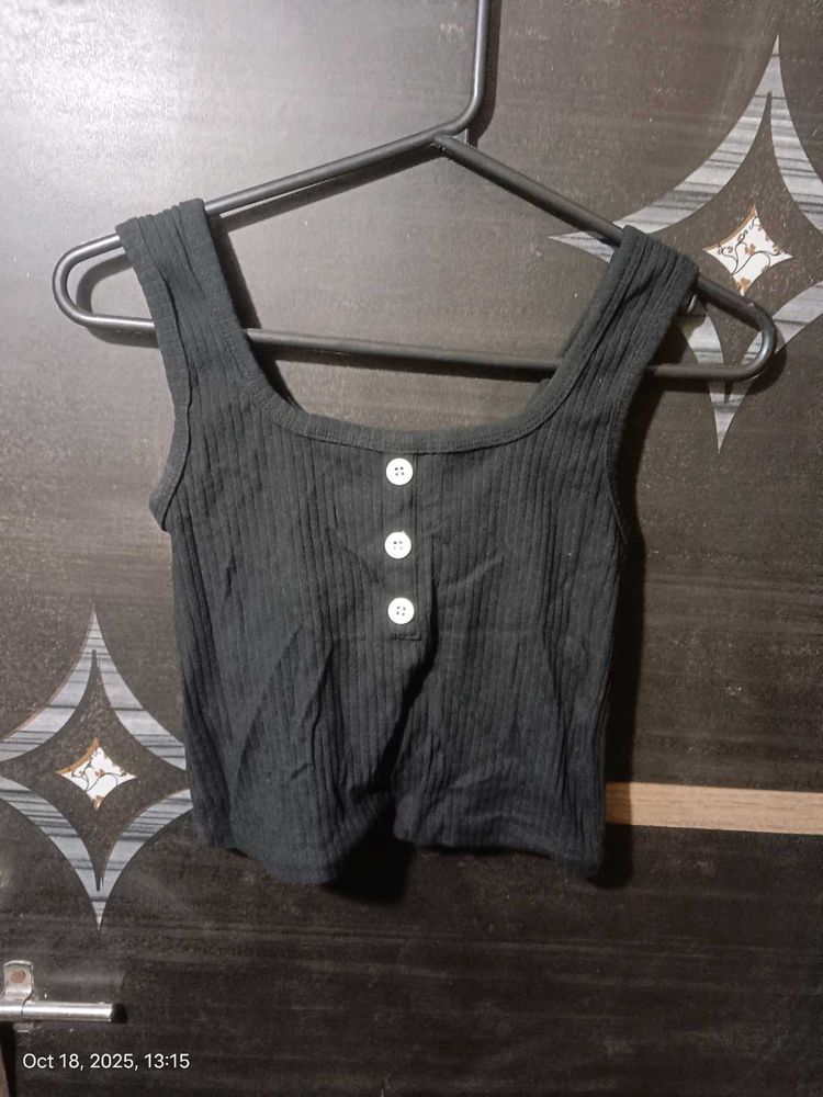 Cute Black Crop Top