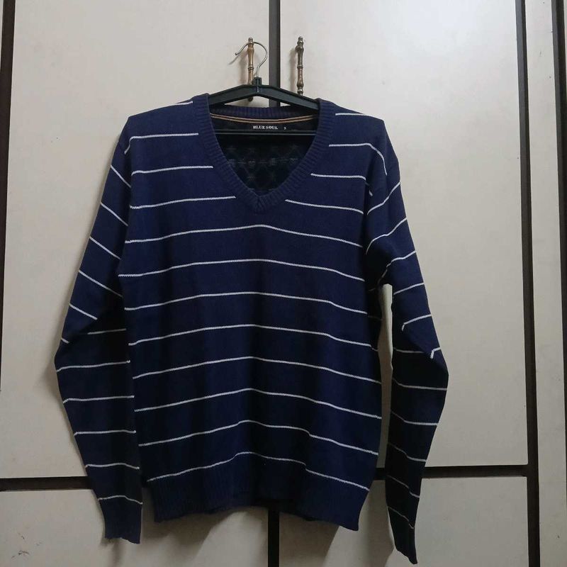 Striped Navy Blue Sweater