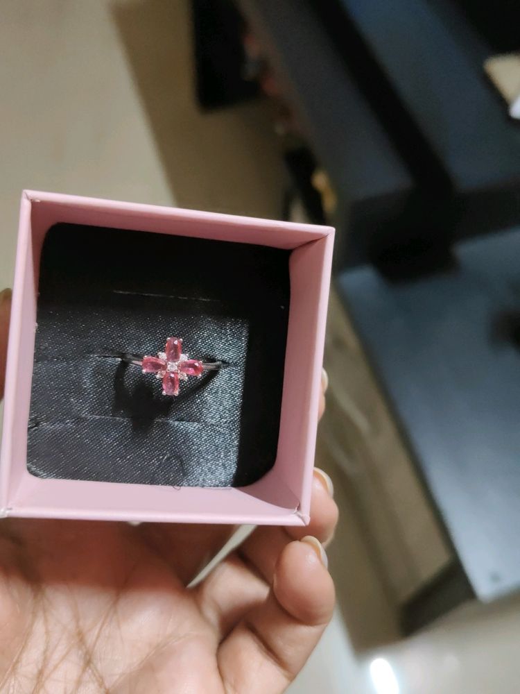 Pink Sapphire Flower Ring 92.5