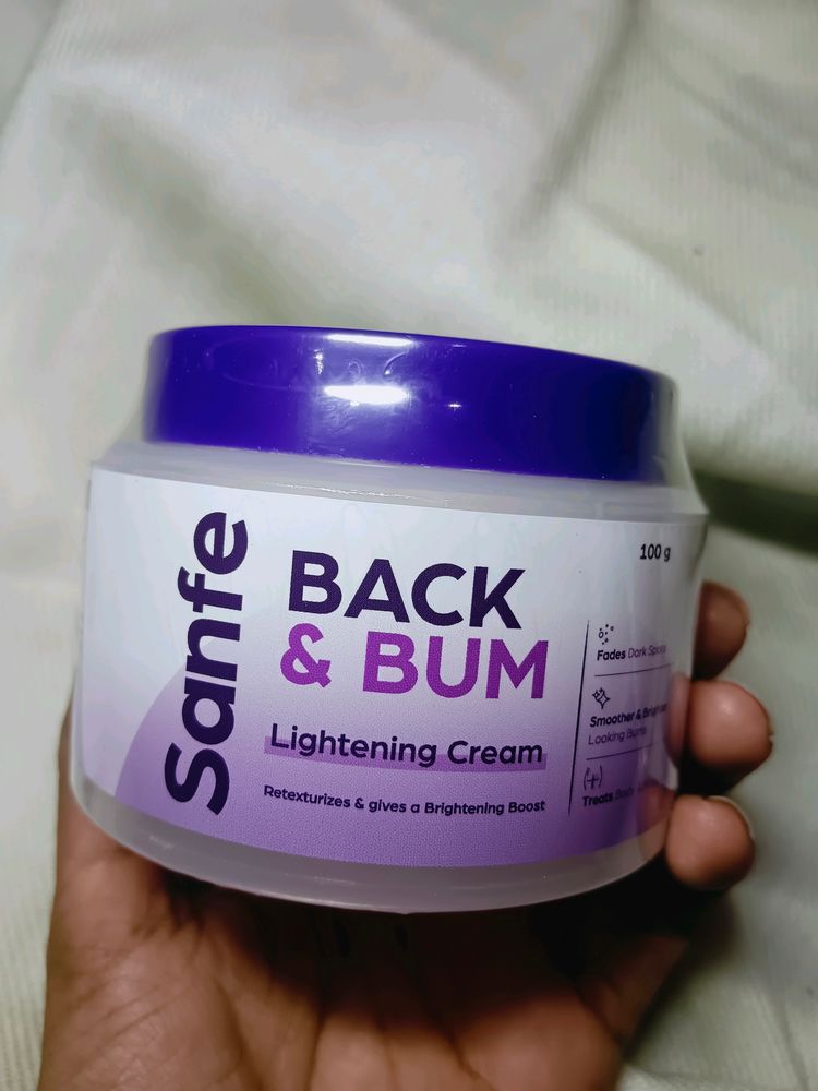 Back &amp; Bum Lightening Cream- Sanfe