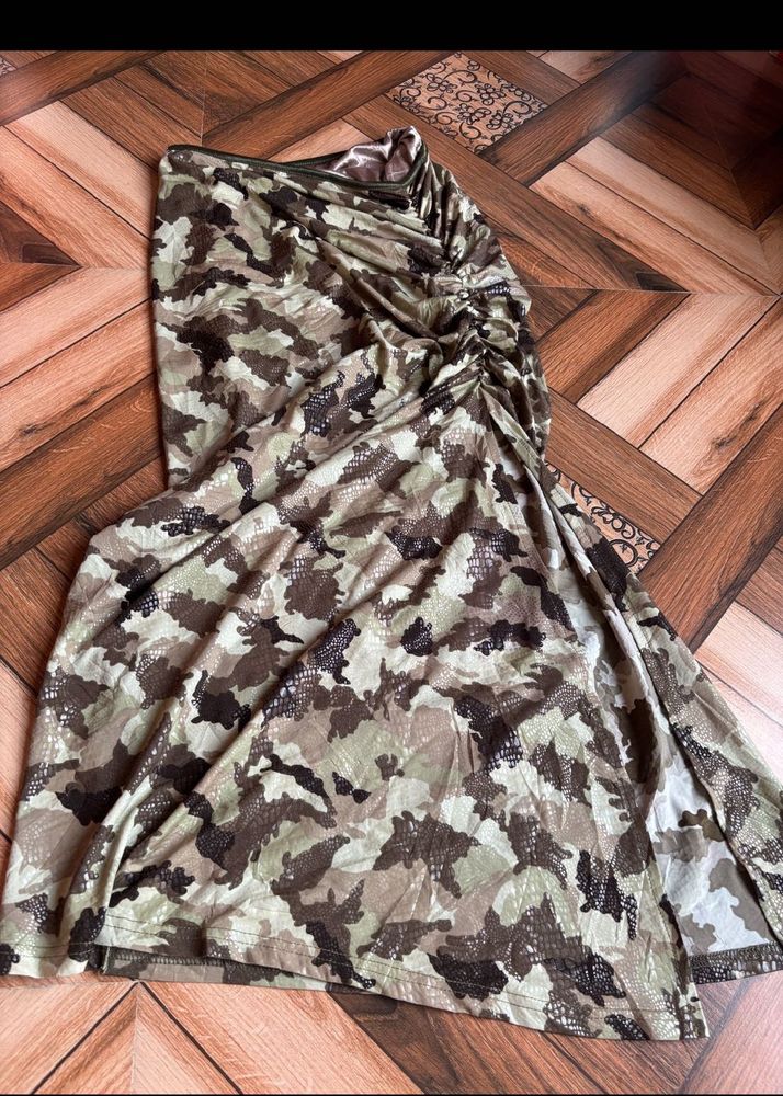 Camo Print Skirt