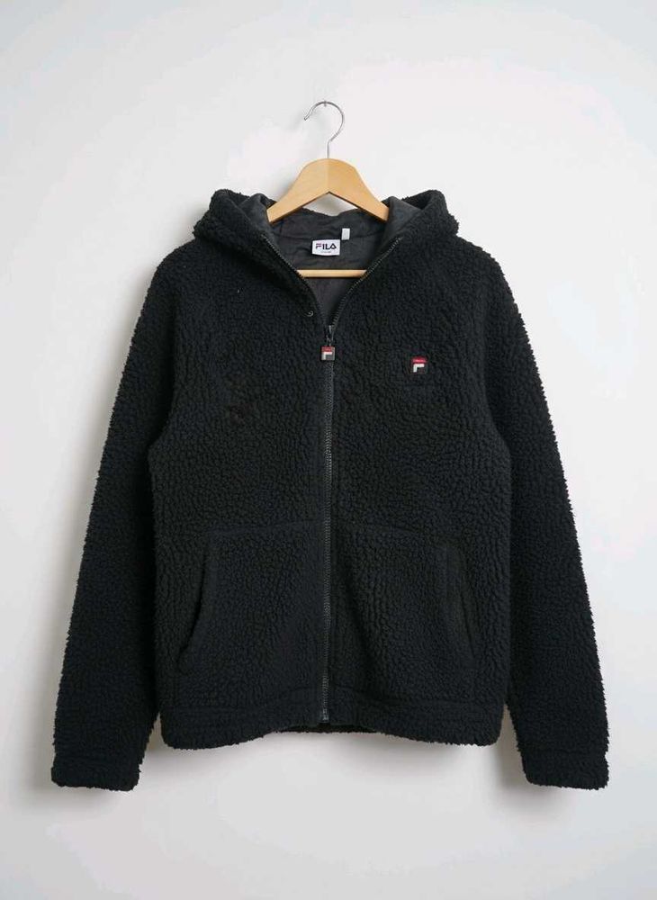 Fila Black Sherpa Hoodie
