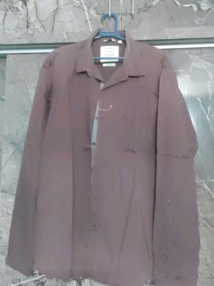 Brown Cotton Shirt