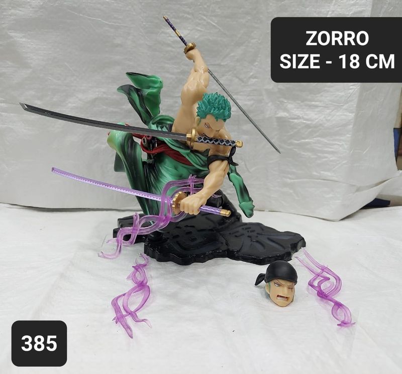 Zoro Action Figure 18 Cm With Extra Head