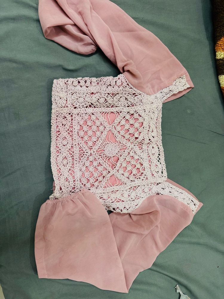 Pink Embroidered top