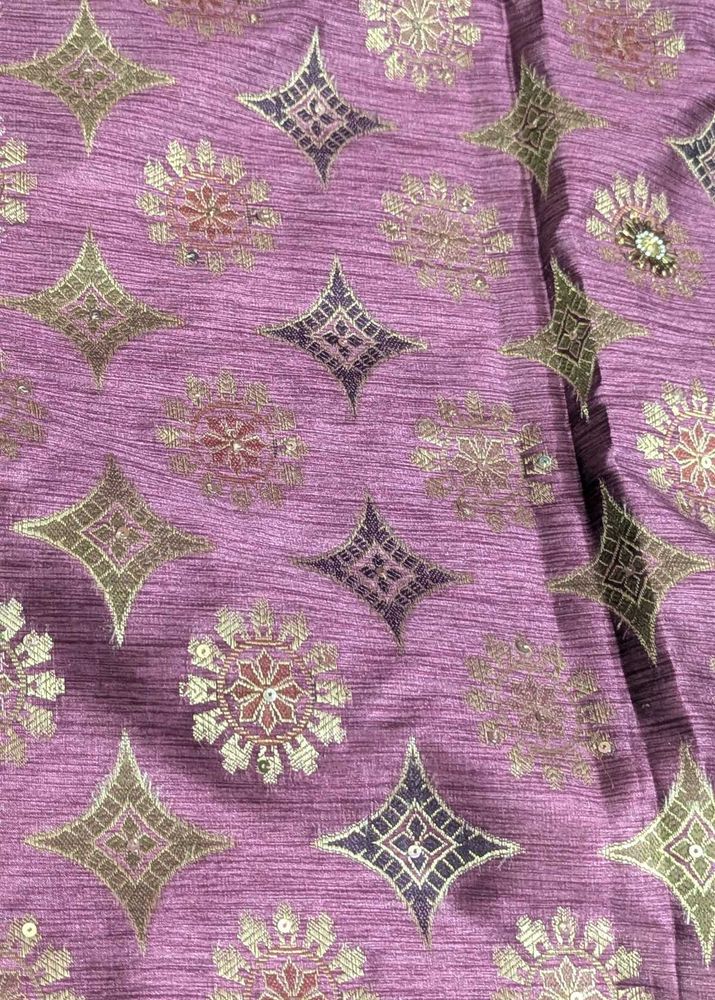 Levender Colour Saree With Beautiful Work
