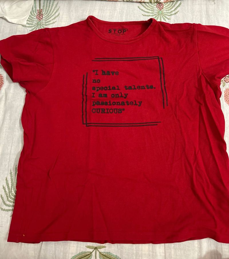 Red T-Shirt with Quote