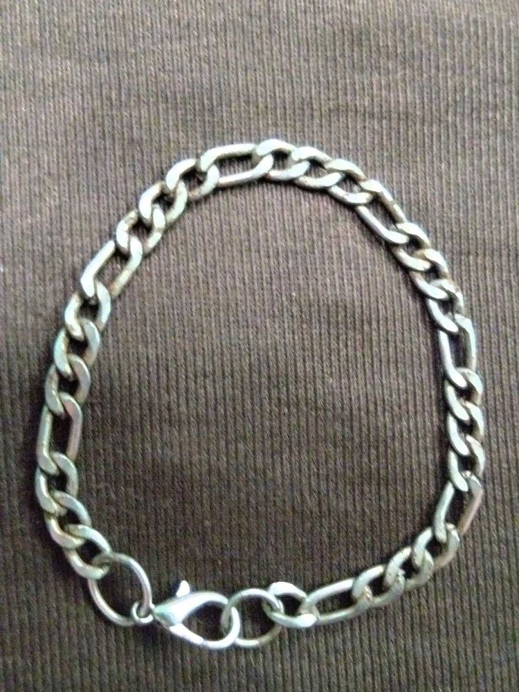 Silver Figaro Chain Bracelet