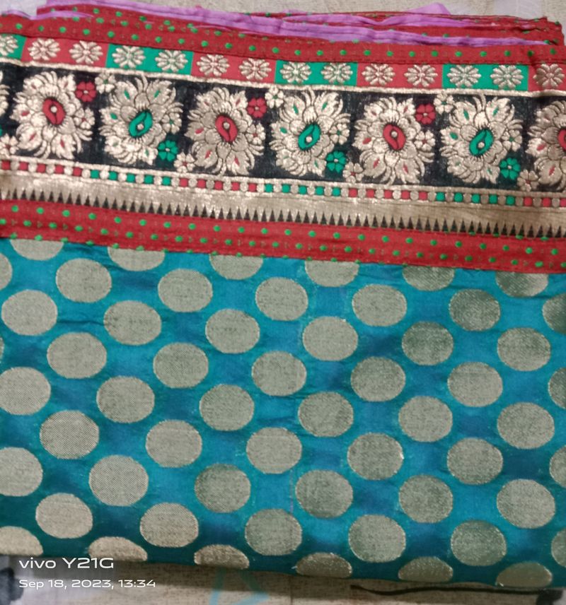 Cotton Net Saree Pink Colour With Blouse