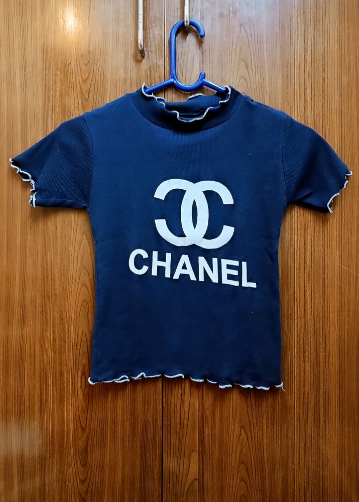 Chanel Inspired Navy Top
