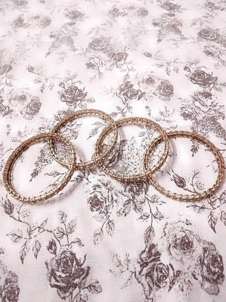 Set of 4 Gold Bangle Bracelets