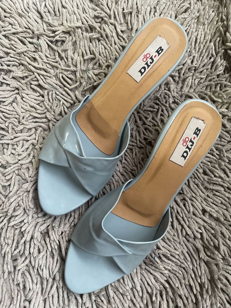 Chic Blue Mules