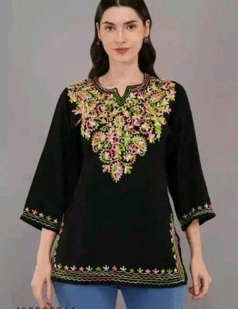 Elegant Embroidered Tunic Top