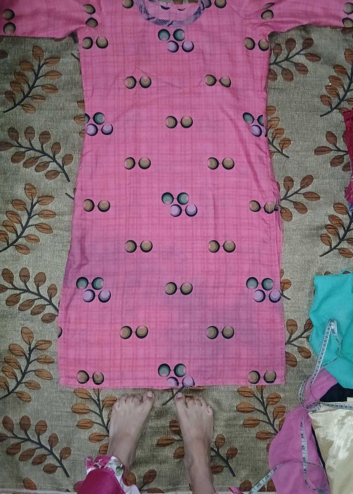 Pink Printed Kurta