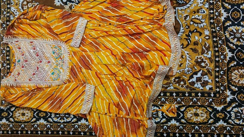 cotton tunic yellow, orange
