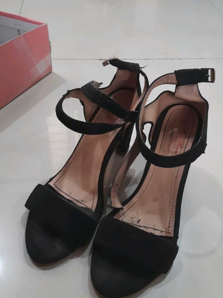 Black Ankle Strap Heels
