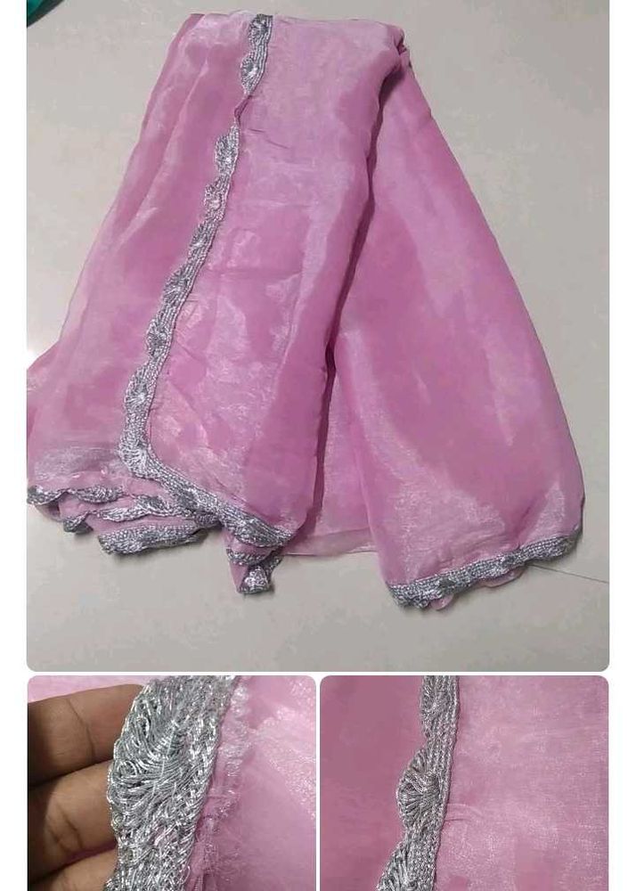 Lavender Organza Dupatta