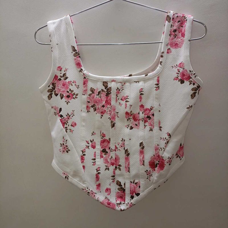 Floral Print Corset Top