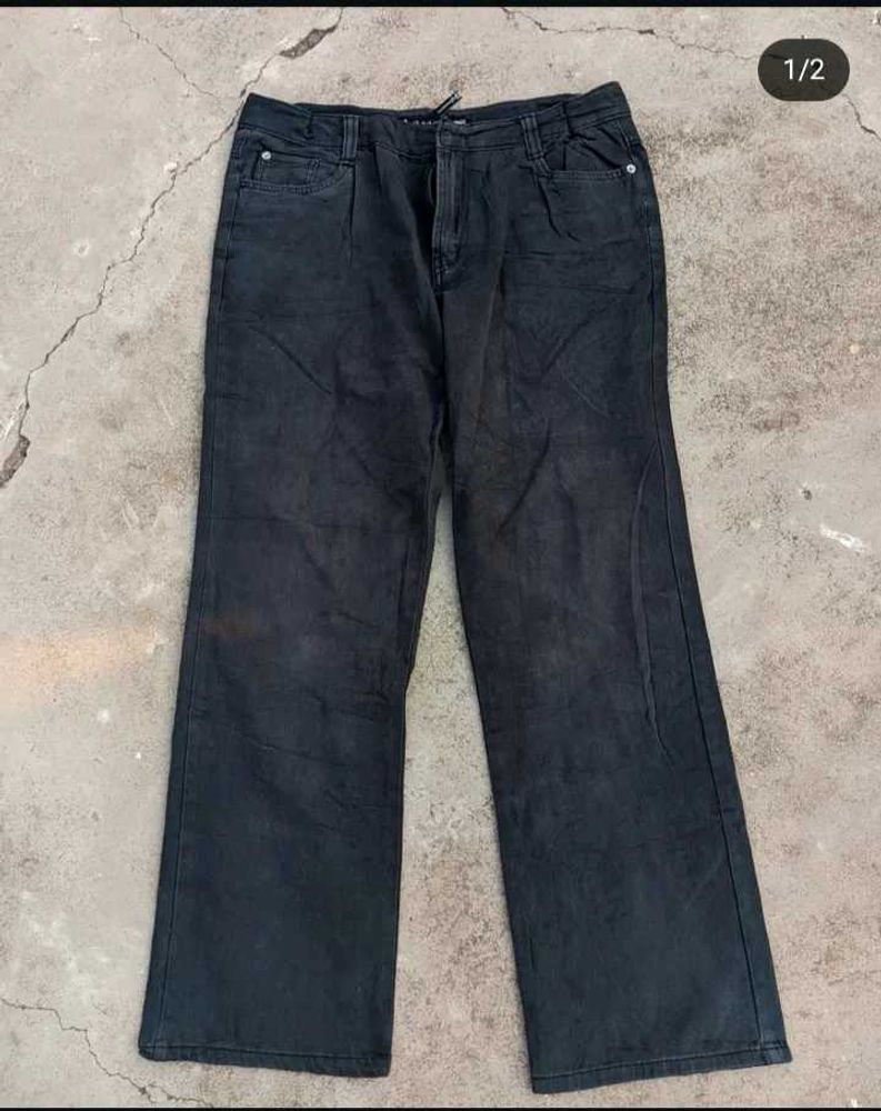 Vintage Black Wash Wide Leg Jeans