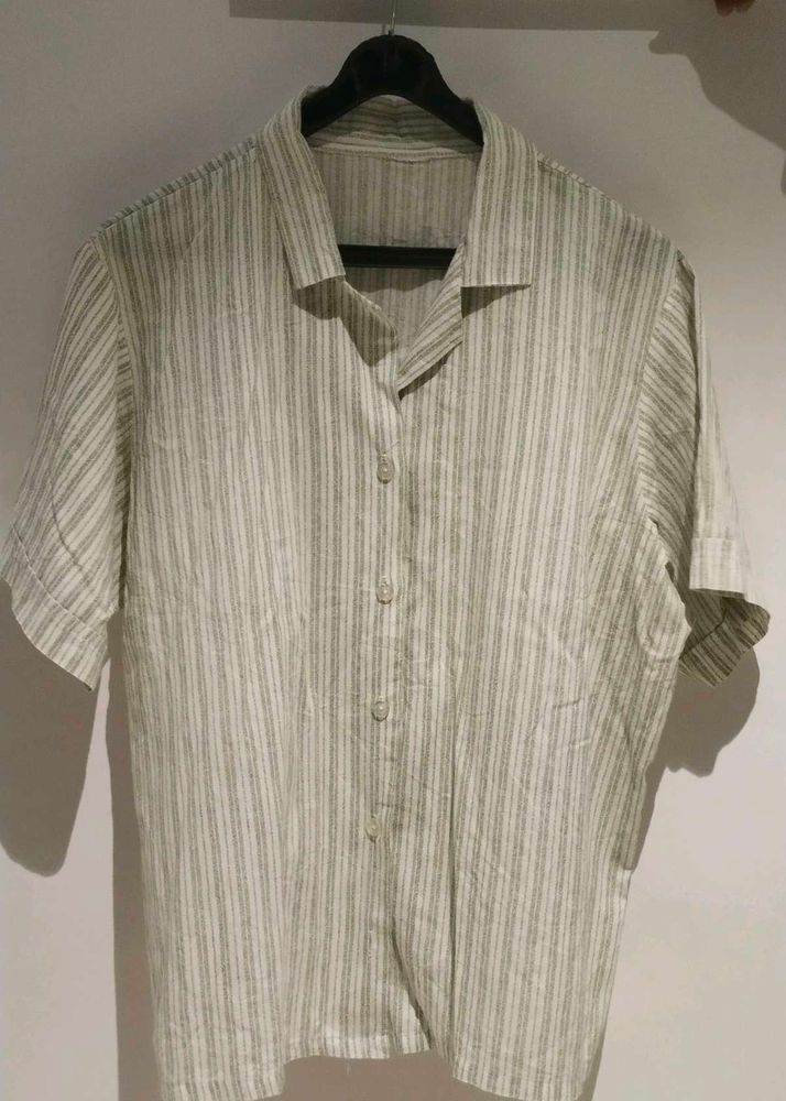 Striped Short Sleeve Button-Down