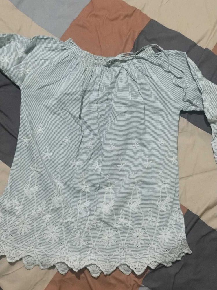 Striped Off-Shoulder Top