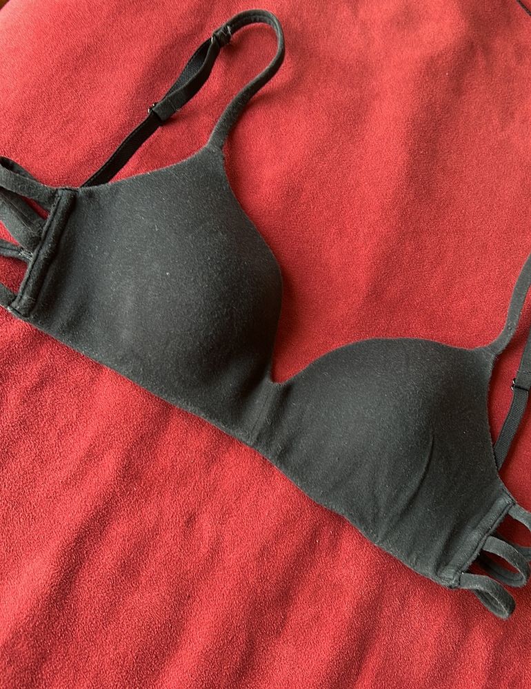 Set Of 4 Wunderlove By Westside And Enamor 32C Cotton Black Bra