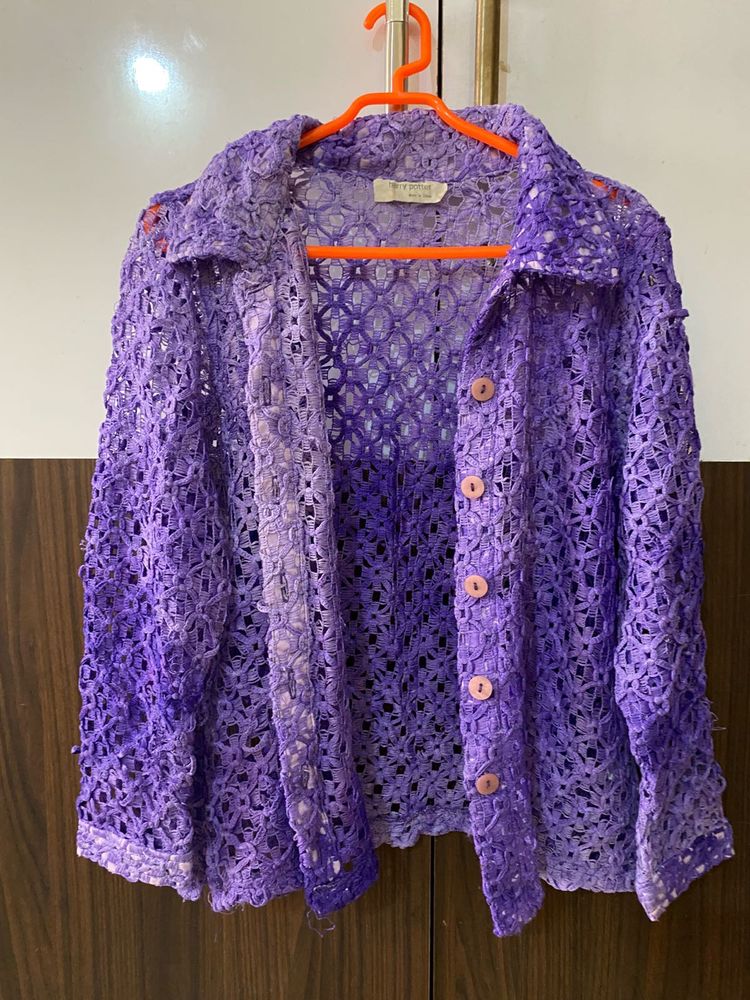 Lace Shirt | Purple