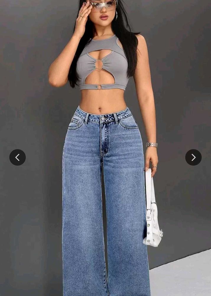 High Waist Wide Leg Roadster Jeans