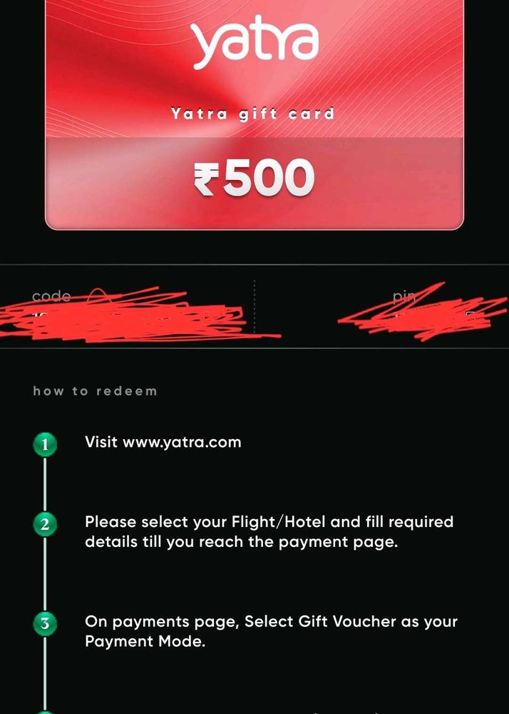 Yatra Gift Card - ₹500