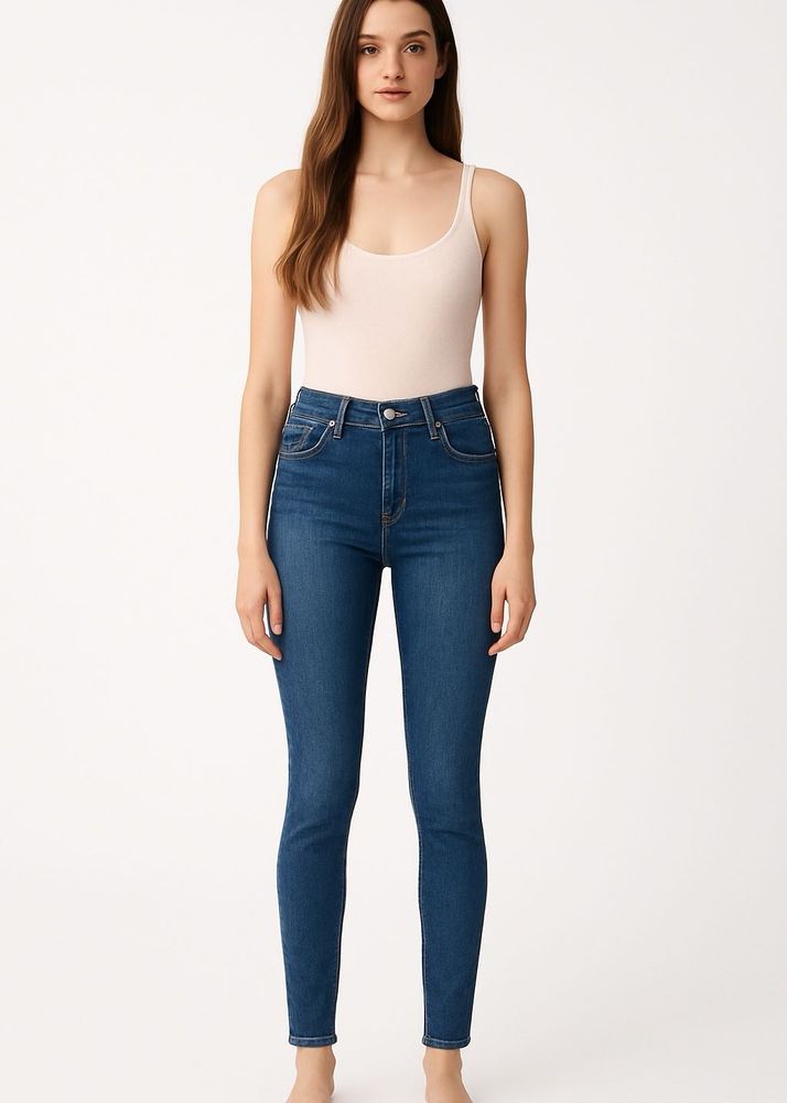 MANGO Classic Blue Skinny Jeans (ELSA)