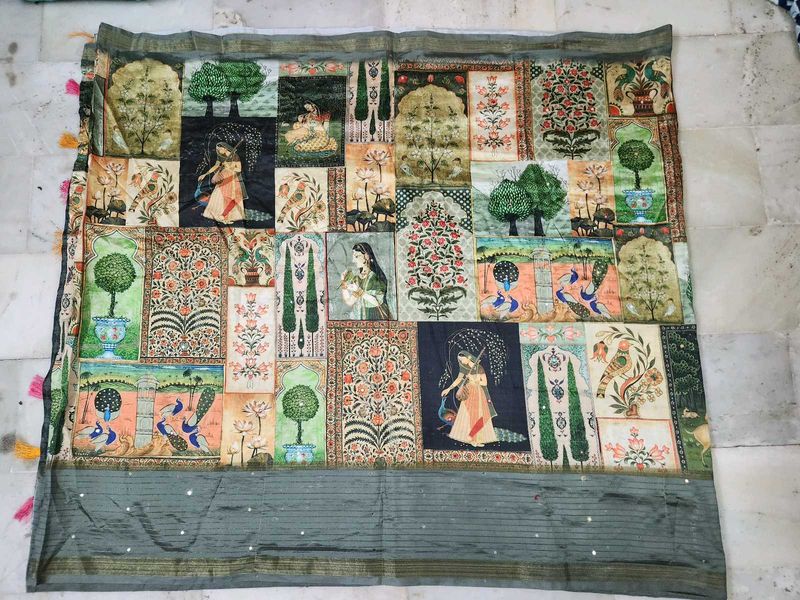Very Unique Printed Saree 🪅