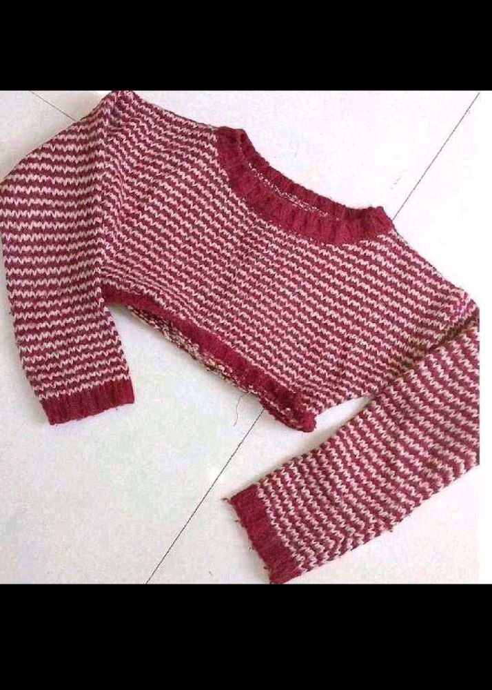 Cropped Knit Sweater