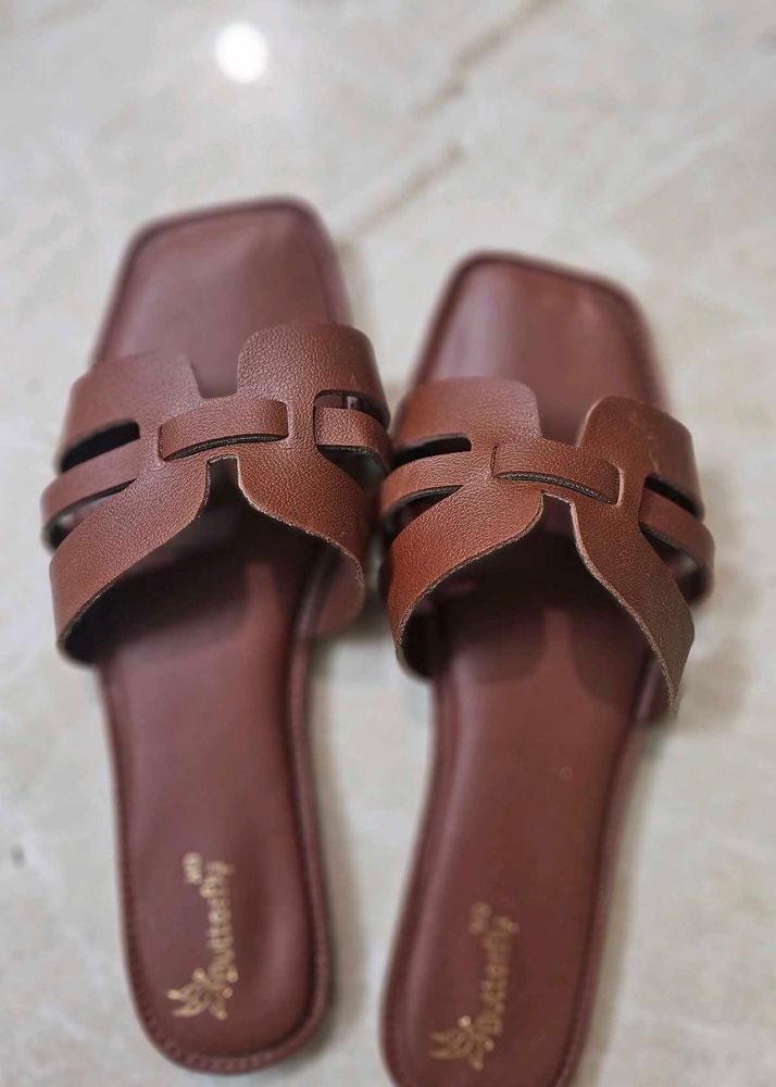 Brown Flats Hermes Inspired