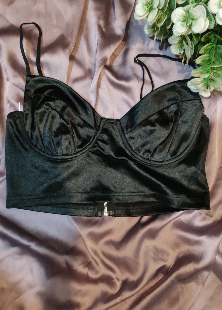 Black Satin Bralette