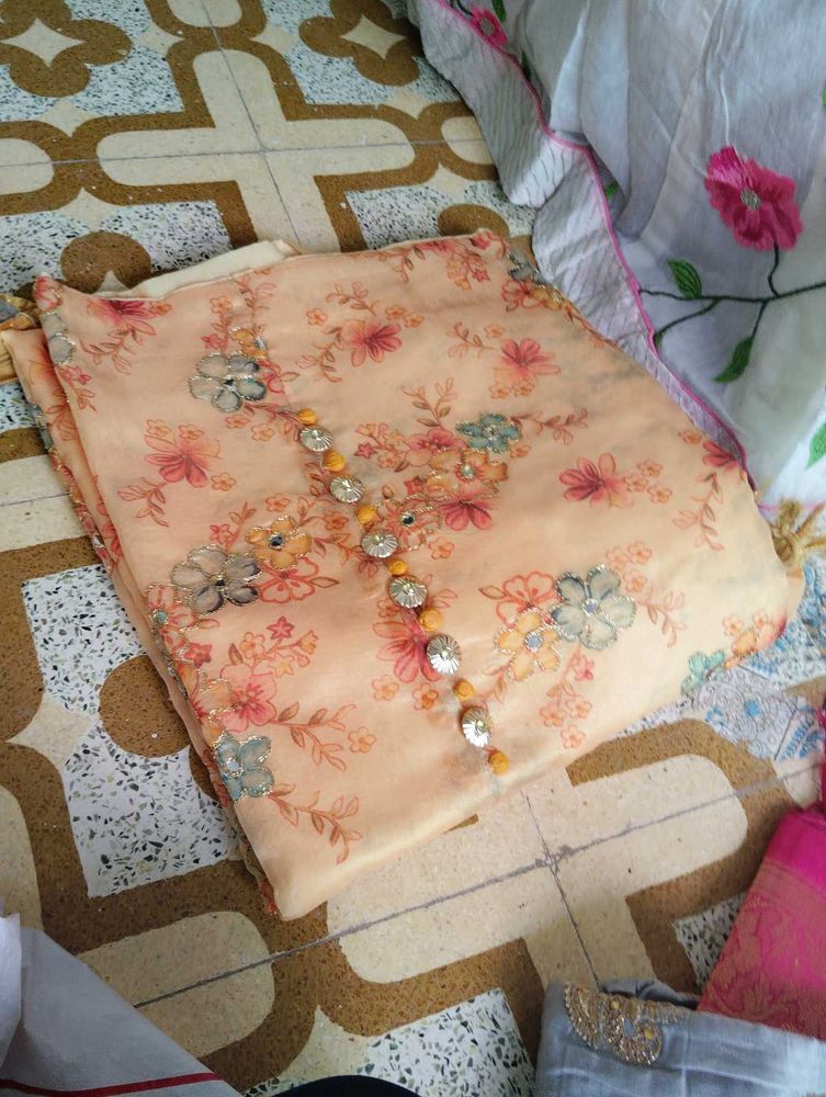 Cotton Silk Tissue Material Suit