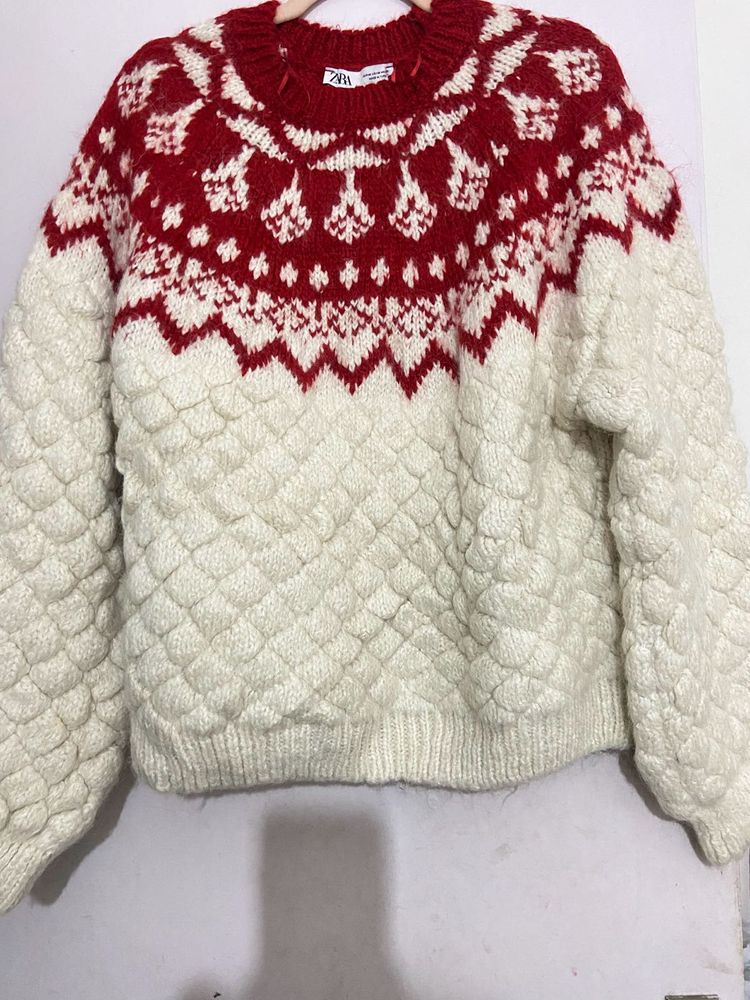 ZARA Unisex Festive Knit Pullover