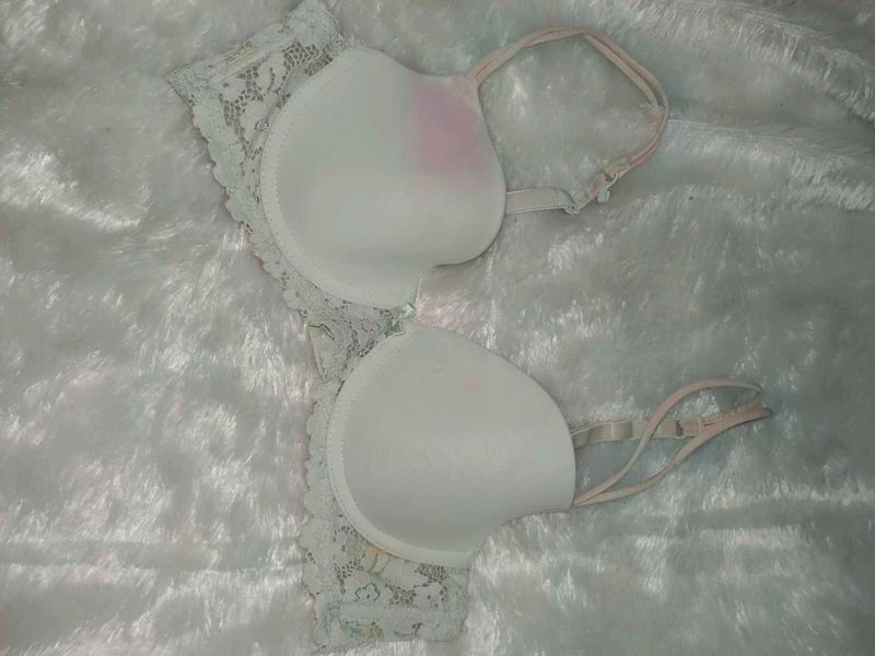 Sea Green Bra With Colour Stain