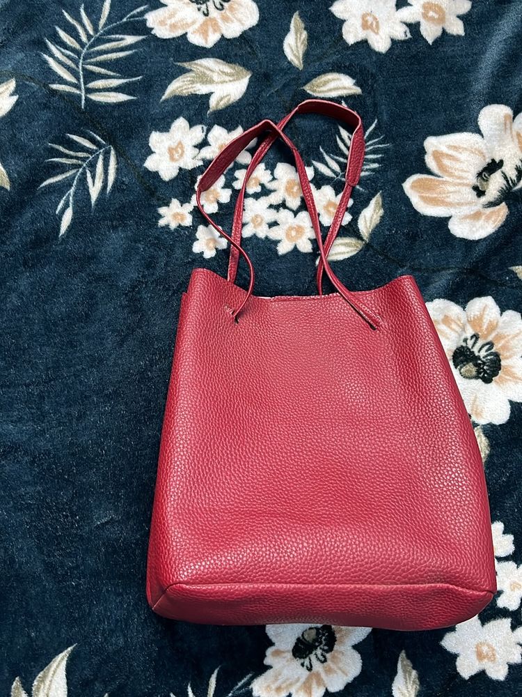Red Tote Bag.