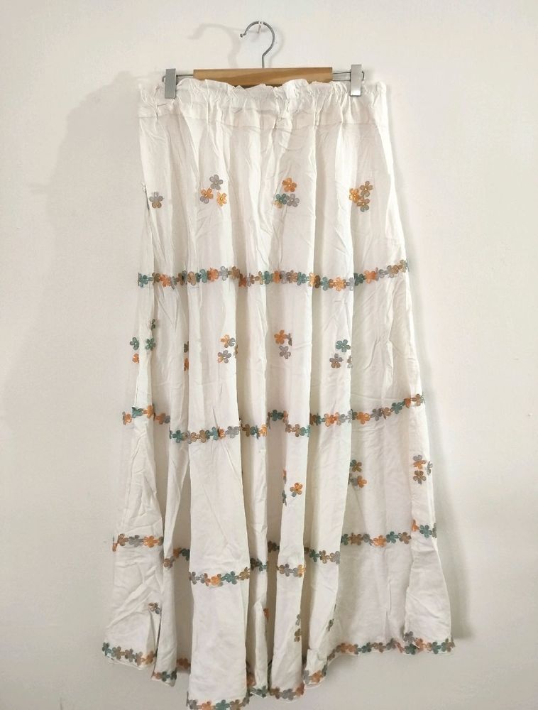 Embroidered Maxi Skirt