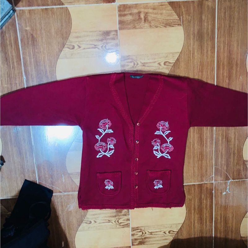 Floral Knit Cardigan