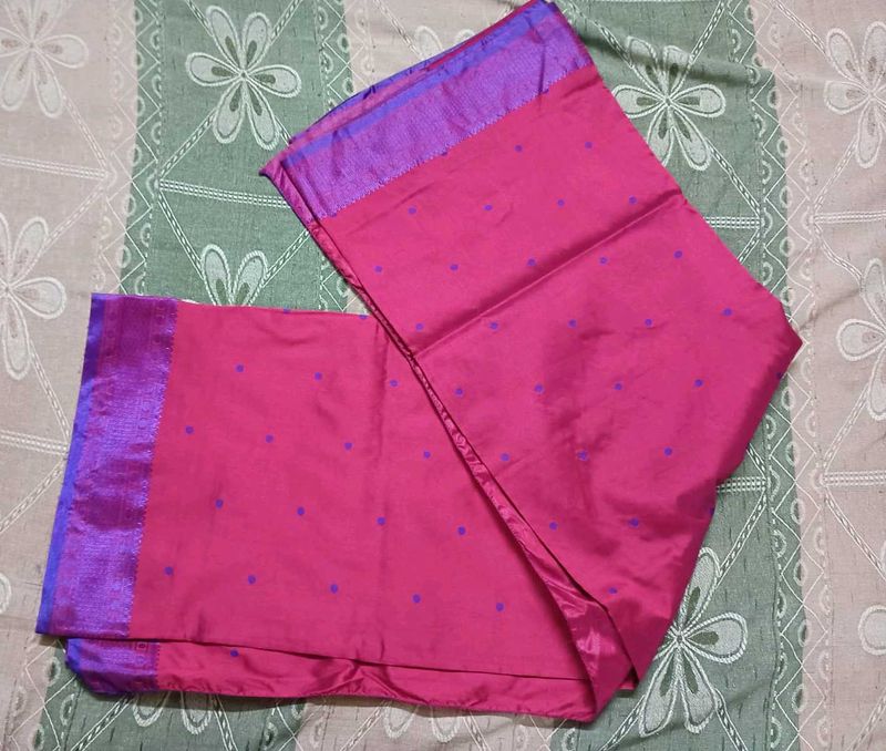 Elegant Pink &amp; Purple Saree