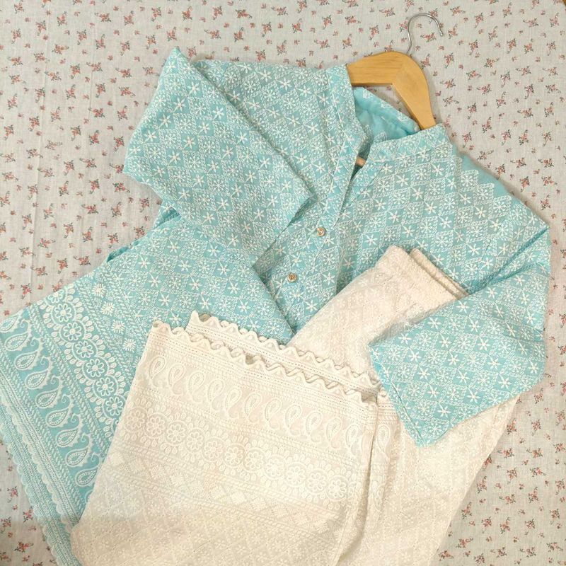 Chikan Kari Kurta Set