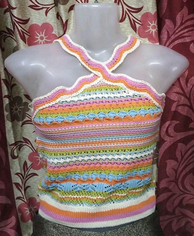 Zara Brand Crosia Crop Top