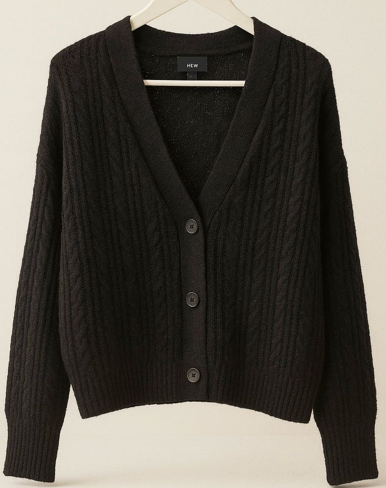 Cozy Black Cardigan Sweater