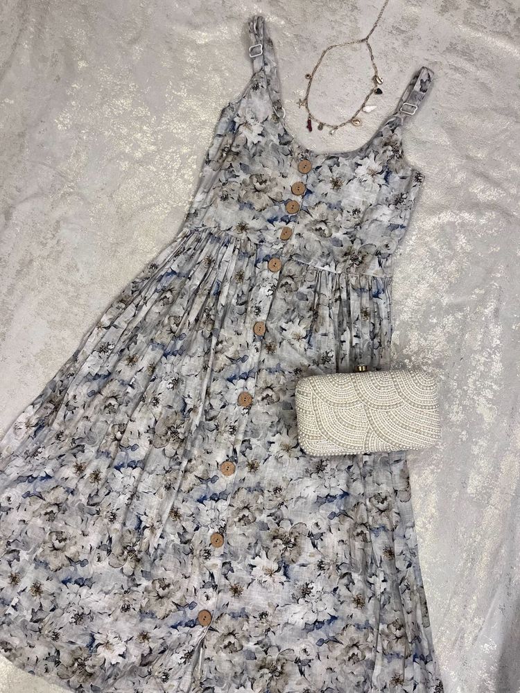 Floral Sundress with Buttons