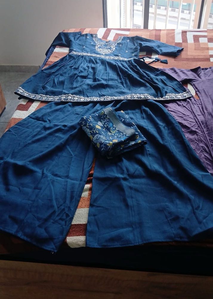 Blue Embroidered Salwar Kameez
